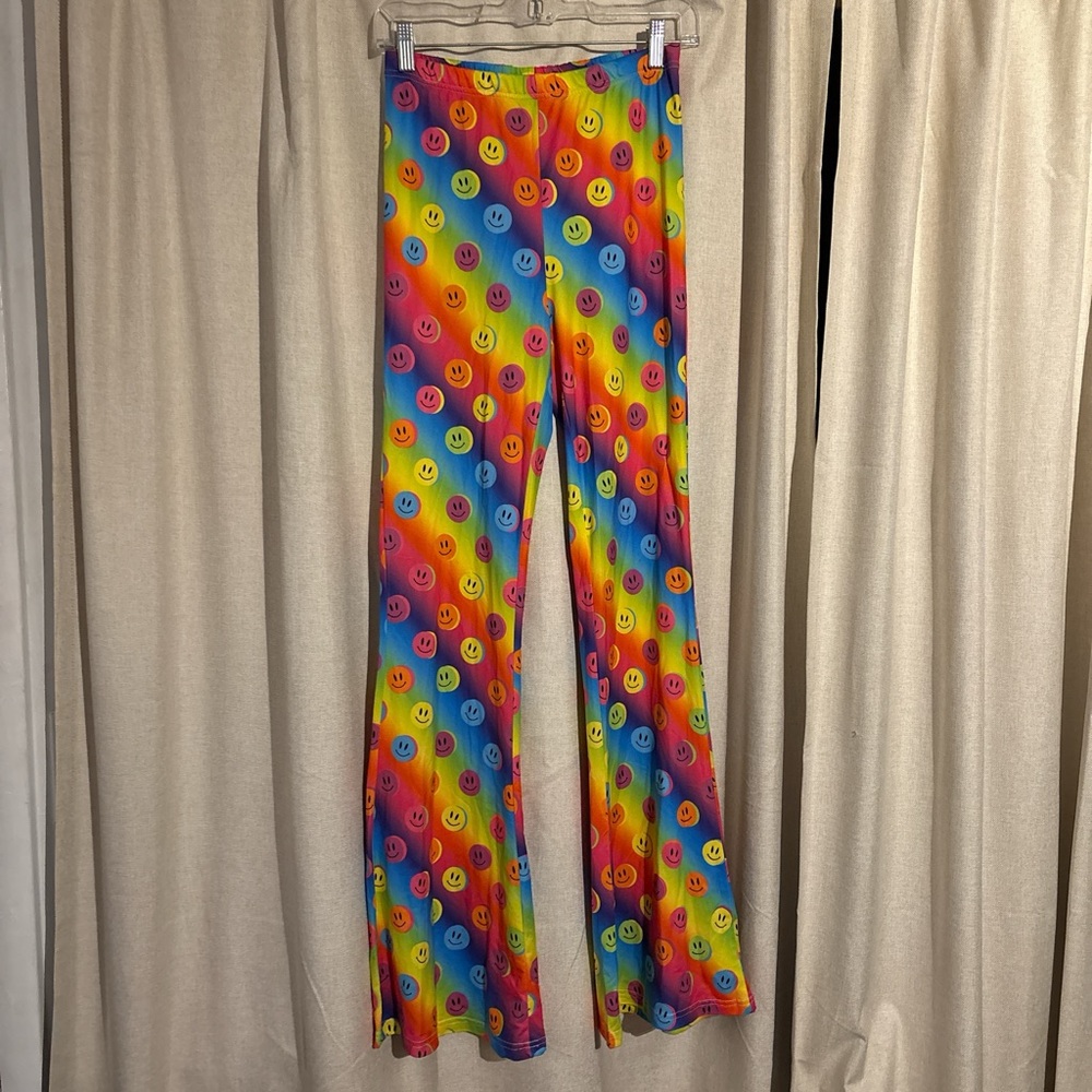 Dolls Kill rainbow smiley flares